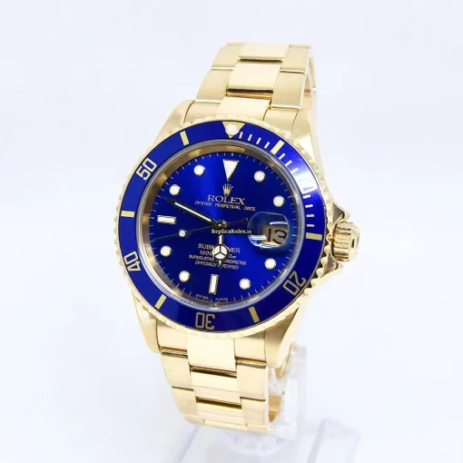 Recommend Replica Rolex Submariner Date 16618 Caliber 3135 Automatic Movement 40mm Yellow Gold Case Mens/unisex Watch - Image 2