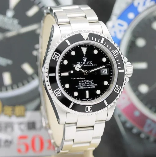 Lovely Replica Rolex Sea-dweller 4000 16600 Caliber 3135 Automatic Movement 40mm Steel Case Mens/unisex Watch - Image 7
