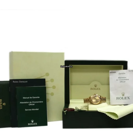 Wholesale Replica Rolex Lady-datejust 179178 Caliber 2235 Automatic Movement 26mm Yellow Gold Case Womens Watch - Image 5