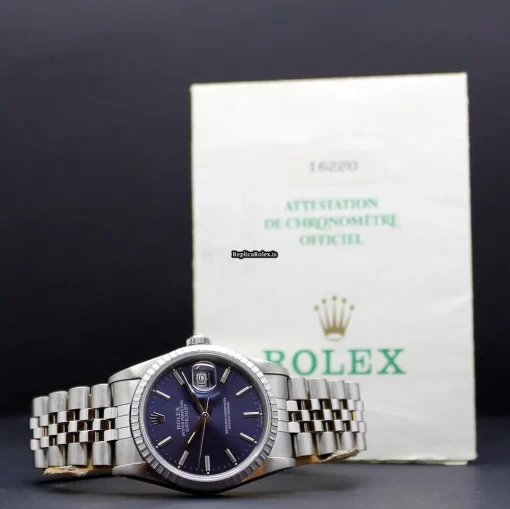 Suitable Fake Rolex Datejust 16220 Caliber 3135 Automatic Movement 36mm Steel Case Mens/unisex Watch - Image 2