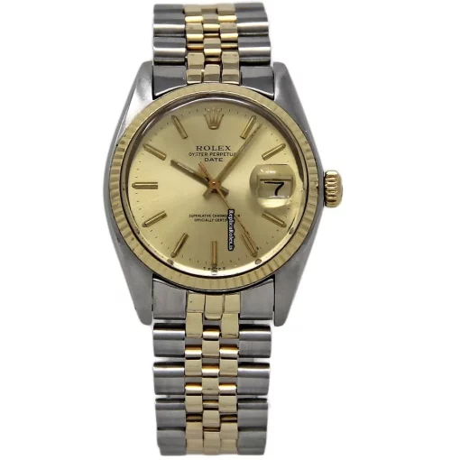 Nice Fake Rolex Oyster Perpetual Date 1505 Automatic Movement 34mm Steel Case Mens/unisex Watch - Image 2