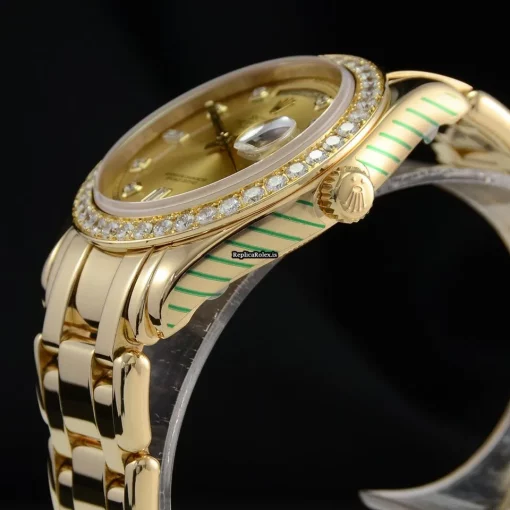 Inexpensive Copies Rolex Day-date 18948 Caliber 3155 Automatic Movement 39mm Yellow Gold Case Mens/unisex Watch - Image 11