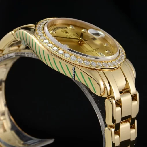Inexpensive Copies Rolex Day-date 18948 Caliber 3155 Automatic Movement 39mm Yellow Gold Case Mens/unisex Watch - Image 12