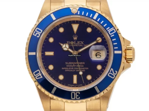 Pleasing Fakes Rolex Submariner Date 16618 Caliber 3135 Automatic Movement 40mm Yellow Gold Case Mens/unisex Watch