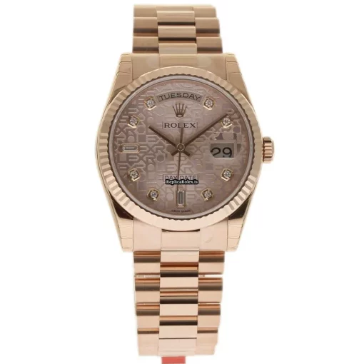 1:1 Fake Rolex Day-date 36 118235 Caliber 3155 Automatic Movement 36mm Rose Gold Case Mens/unisex Watch - Image 2