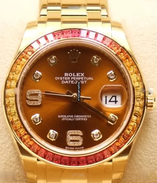 Fantastic Replica Rolex Pearlmaster 86348 Automatic Movement 39mm Yellow Gold Case Mens/unisex Watch