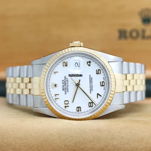Terrific Clone Rolex Datejust 16233 Caliber 3135 Automatic Movement 36mm Gold/steel Case Mens/unisex Watch - Image 2