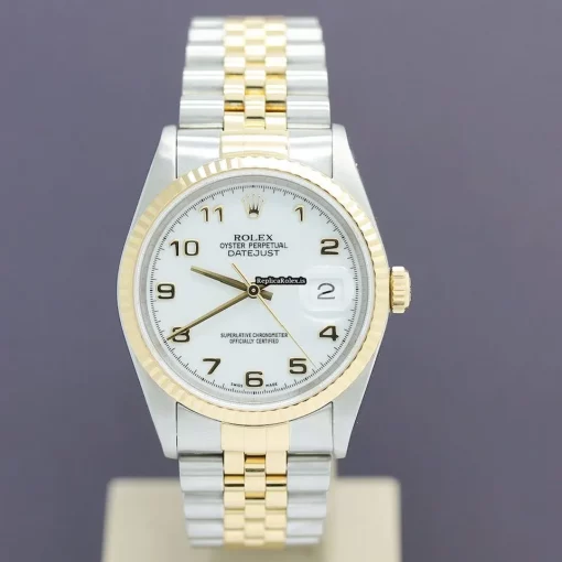 Terrific Clone Rolex Datejust 16233 Caliber 3135 Automatic Movement 36mm Gold/steel Case Mens/unisex Watch - Image 3