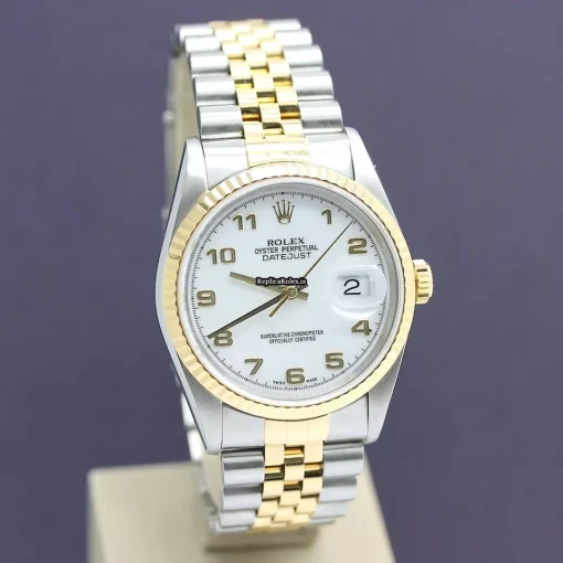 Terrific Clone Rolex Datejust 16233 Caliber 3135 Automatic Movement 36mm Gold/steel Case Mens/unisex Watch - Image 6