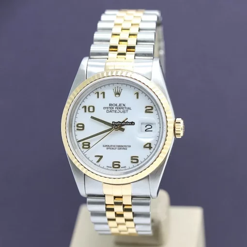 Terrific Clone Rolex Datejust 16233 Caliber 3135 Automatic Movement 36mm Gold/steel Case Mens/unisex Watch - Image 8