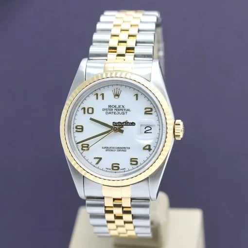Terrific Clone Rolex Datejust 16233 Caliber 3135 Automatic Movement 36mm Gold/steel Case Mens/unisex Watch - Image 9