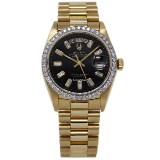 Great Fake Rolex Day-date 36 18038 Automatic Movement 36mm Yellow Gold Case Mens/unisex Watch - Image 2