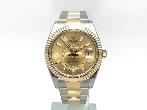 Wholesale Fake Rolex Sky-dweller 326933 Caliber 9001 Automatic Movement 42mm Gold/steel Case Mens/unisex Watch