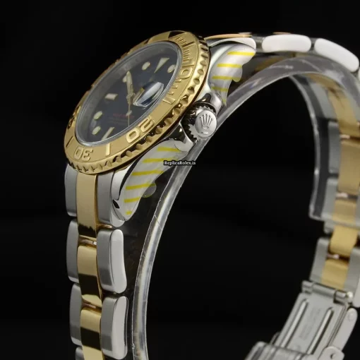 Amazing Imitation Rolex Yacht-master 169623 Caliber 2235 Automatic Movement 29mm Gold/steel Case Womens Watch - Image 11