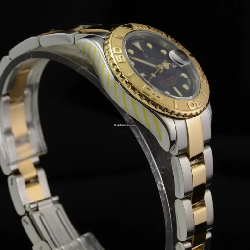 Amazing Imitation Rolex Yacht-master 169623 Caliber 2235 Automatic Movement 29mm Gold/steel Case Womens Watch - Image 12