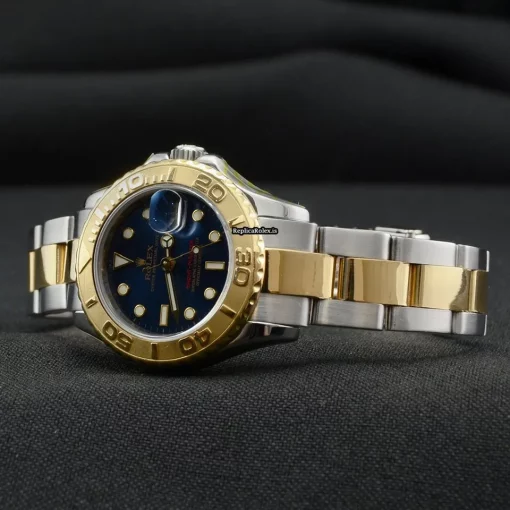 Amazing Imitation Rolex Yacht-master 169623 Caliber 2235 Automatic Movement 29mm Gold/steel Case Womens Watch - Image 3