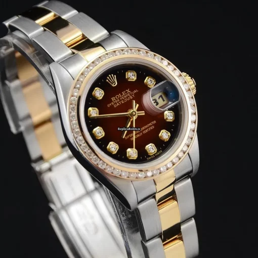 Aaa Copies Rolex Lady-datejust 79163 Caliber 2235 Automatic Movement 26mm Gold/steel Case Womens Watch - Image 9