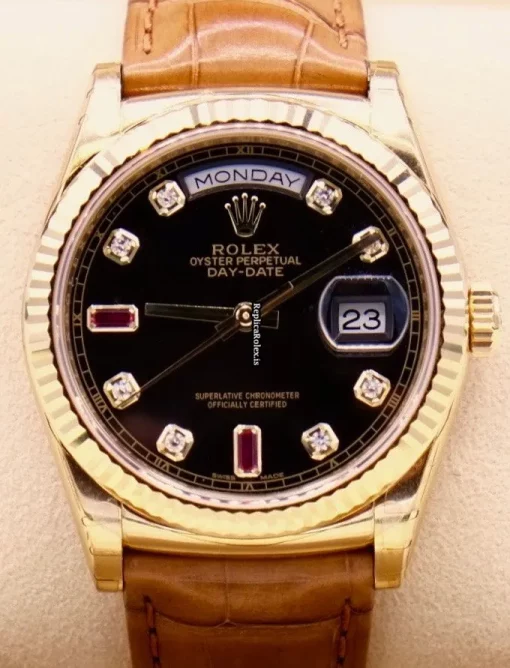 Offering Replica Rolex Day-date 36 118138 Automatic Movement 36mm Yellow Gold Case Mens/unisex Watch