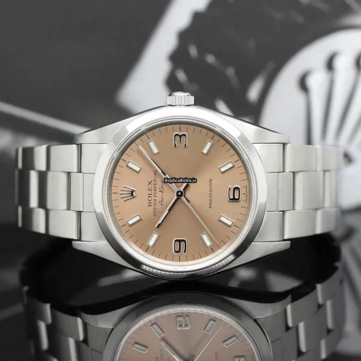 Awesome Fake Rolex Air King Precision 14000 Caliber 3000 Automatic Movement 34mm Steel Case Mens/unisex Watch - Image 2