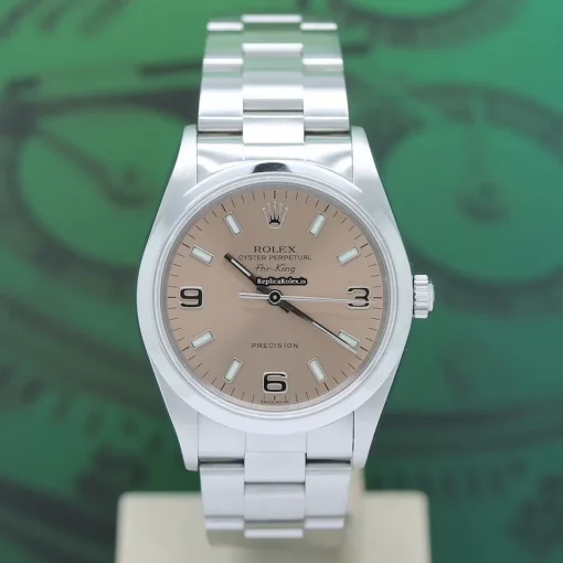 Awesome Fake Rolex Air King Precision 14000 Caliber 3000 Automatic Movement 34mm Steel Case Mens/unisex Watch - Image 3