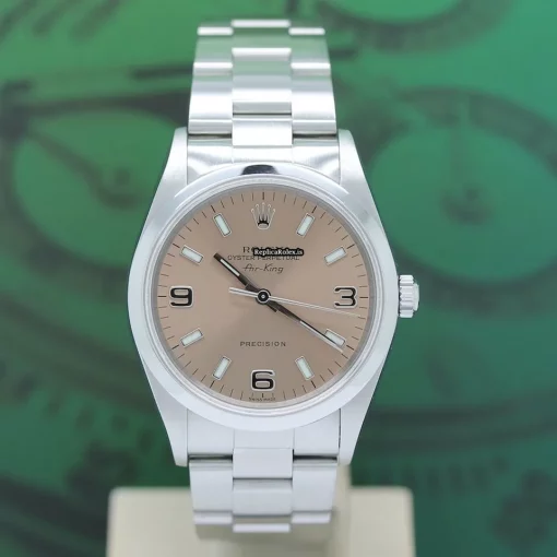 Awesome Fake Rolex Air King Precision 14000 Caliber 3000 Automatic Movement 34mm Steel Case Mens/unisex Watch - Image 4