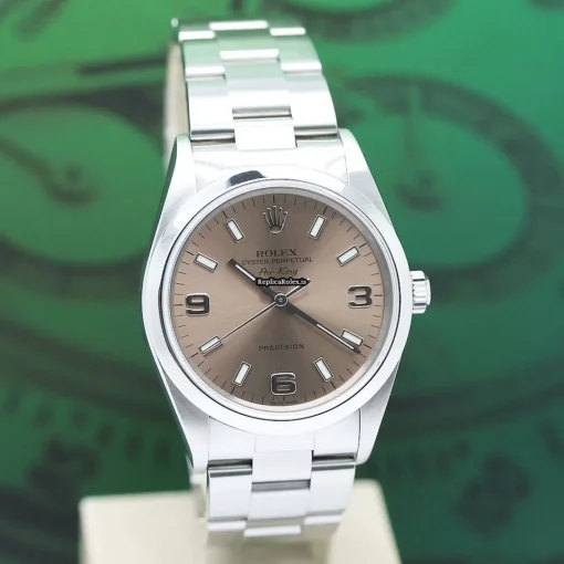 Awesome Fake Rolex Air King Precision 14000 Caliber 3000 Automatic Movement 34mm Steel Case Mens/unisex Watch - Image 6