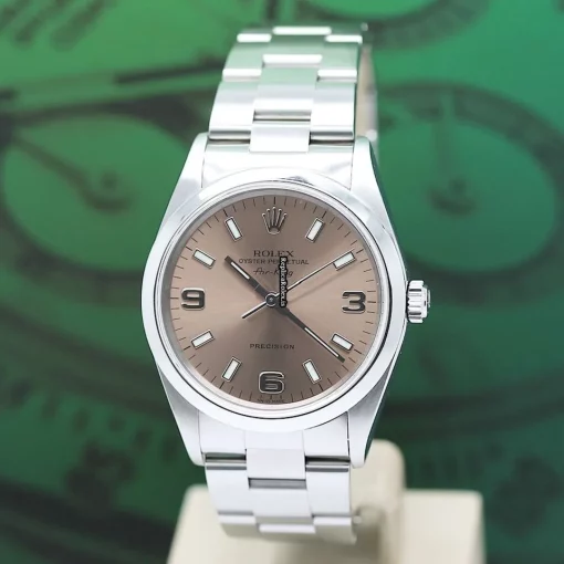 Awesome Fake Rolex Air King Precision 14000 Caliber 3000 Automatic Movement 34mm Steel Case Mens/unisex Watch - Image 8