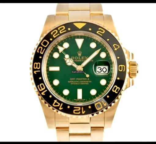 Good Replica Rolex Gmt-master II 116718ln Caliber 3186 Automatic Movement 40mm Yellow Gold Case Mens/unisex Watch - Image 2