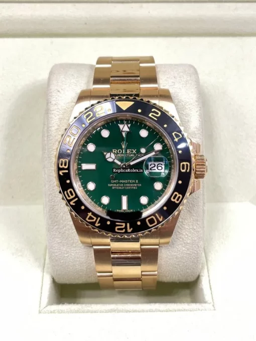 Good Replica Rolex Gmt-master II 116718ln Caliber 3186 Automatic Movement 40mm Yellow Gold Case Mens/unisex Watch - Image 3