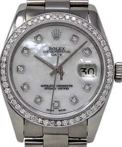 Excellent Replica Rolex Oyster Perpetual Date 15000 Automatic Movement 34mm Steel Case Womens Watch