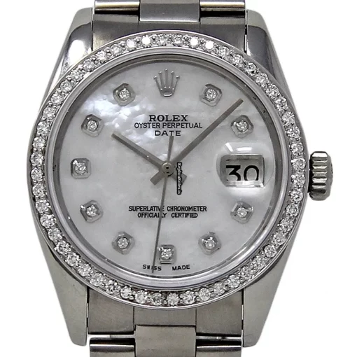 Excellent Replica Rolex Oyster Perpetual Date 15000 Automatic Movement 34mm Steel Case Womens Watch