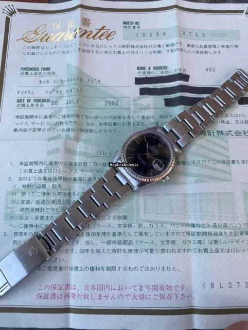 Pleasing Replica Rolex Datejust 16220 Caliber 3135 Automatic Movement 36mm Steel Case Mens/unisex Watch - Image 10