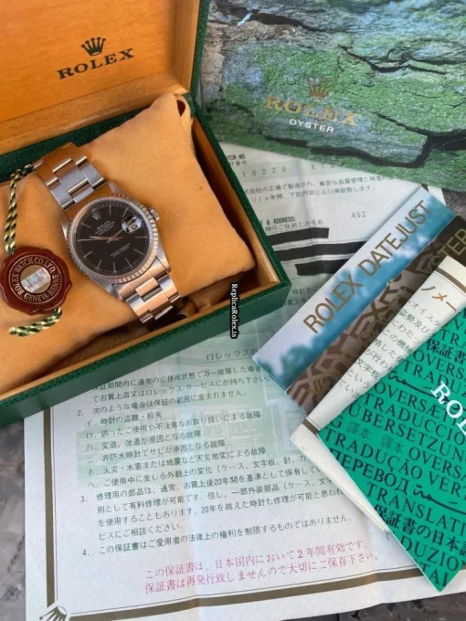 Pleasing Replica Rolex Datejust 16220 Caliber 3135 Automatic Movement 36mm Steel Case Mens/unisex Watch - Image 3