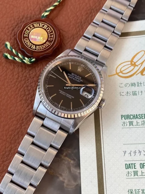 Pleasing Replica Rolex Datejust 16220 Caliber 3135 Automatic Movement 36mm Steel Case Mens/unisex Watch - Image 4