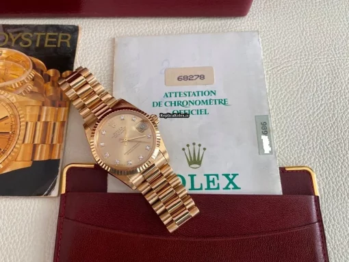 Best Fake Rolex Datejust 68278 Caliber 2135 Automatic Movement 31mm Yellow Gold Case Womens Watch - Image 12
