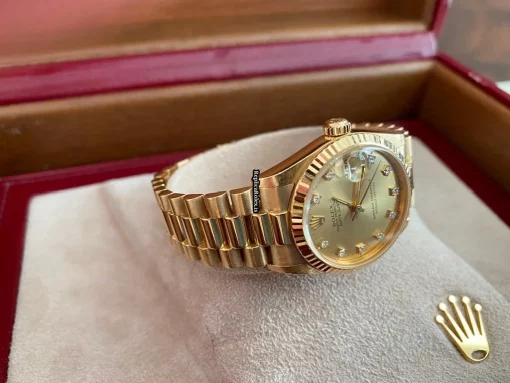 Best Fake Rolex Datejust 68278 Caliber 2135 Automatic Movement 31mm Yellow Gold Case Womens Watch - Image 6