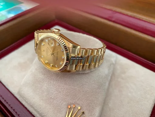 Best Fake Rolex Datejust 68278 Caliber 2135 Automatic Movement 31mm Yellow Gold Case Womens Watch - Image 7