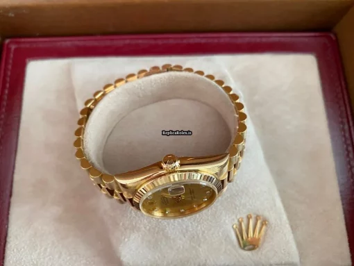 Best Fake Rolex Datejust 68278 Caliber 2135 Automatic Movement 31mm Yellow Gold Case Womens Watch - Image 8