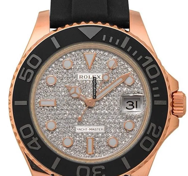 Wholesale Fake Rolex Yacht-master 37 268655 Automatic Movement 37mm Rose Gold Case Mens/unisex Watch