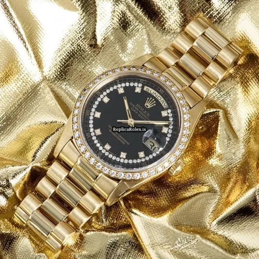 Special Replica Rolex Day-date 18348 Automatic Movement 36mm Yellow Gold Case Mens/unisex Watch - Image 9