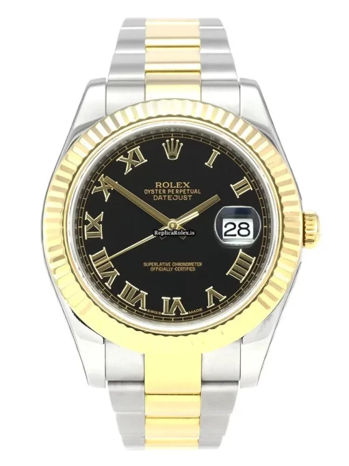 1:1 Replica Rolex Datejust II 116333 Caliber 3136 Automatic Movement 41mm Gold/steel Case Mens/unisex Watch