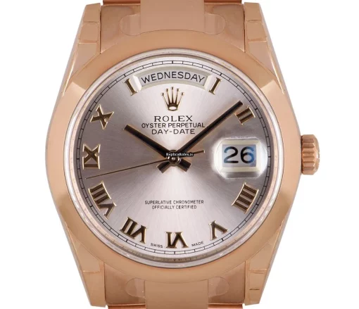 Superior Fake Rolex Day-date 36 118205 Automatic Movement 36mm Rose Gold Case Mens/unisex Watch