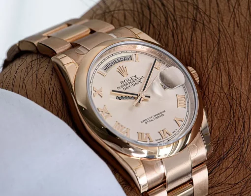 Superior Fake Rolex Day-date 36 118205 Automatic Movement 36mm Rose Gold Case Mens/unisex Watch - Image 8