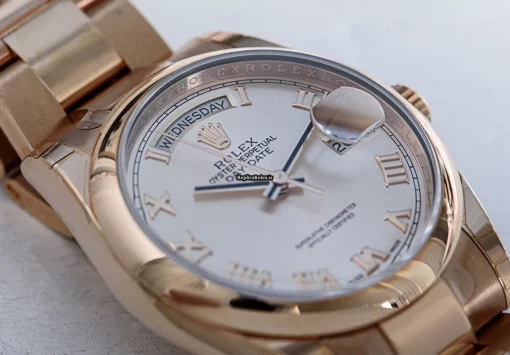 Superior Fake Rolex Day-date 36 118205 Automatic Movement 36mm Rose Gold Case Mens/unisex Watch - Image 9