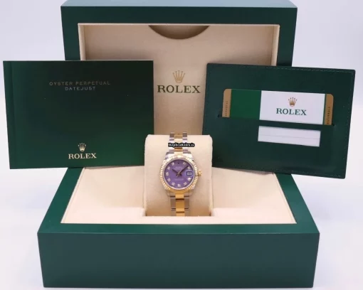 Appealing Replica Rolex Lady-datejust 279173 Automatic Movement 28mm Gold/steel Case Womens Watch - Image 2