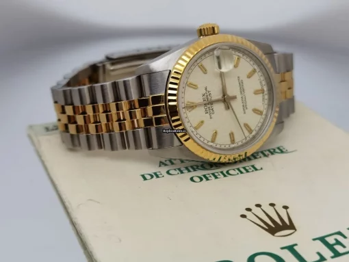 Defect Replica Rolex Lady-datejust 68273 Caliber 2135 Automatic Movement 31mm Gold/steel Case Mens/unisex Watch - Image 13