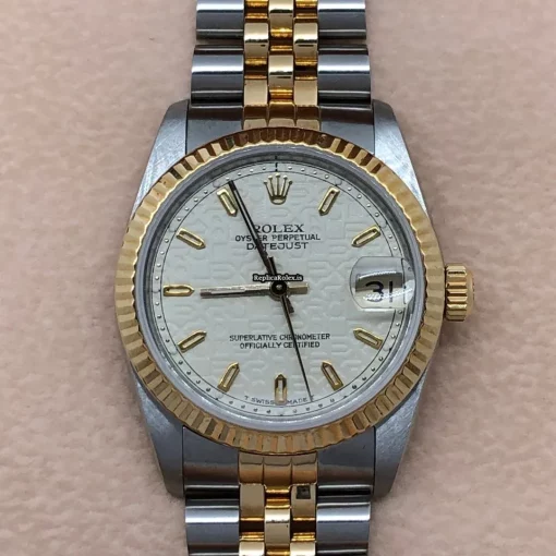 Defect Replica Rolex Lady-datejust 68273 Caliber 2135 Automatic Movement 31mm Gold/steel Case Mens/unisex Watch - Image 5