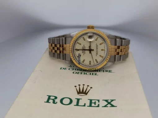 Defect Replica Rolex Lady-datejust 68273 Caliber 2135 Automatic Movement 31mm Gold/steel Case Mens/unisex Watch - Image 9