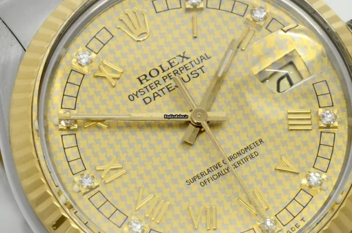 Nice Fakes Rolex Datejust 16233g Automatic Movement 36mm Gold/steel Case Mens/unisex Watch - Image 2