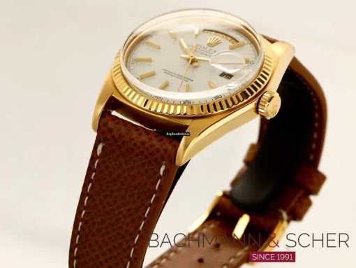 Neat Fake Rolex Day-date 36 1803 Cosc Automatic Movement 36mm Yellow Gold Case Mens/unisex Watch - Image 3